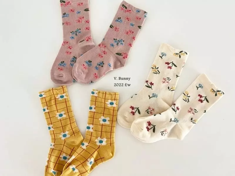 V Bunny - Korean Children Fashion - #kidsstore - Samseck Socks Set - 6