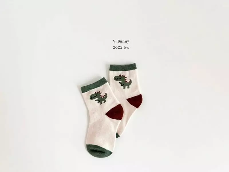 V Bunny - Korean Children Fashion - #kidsstore - D Q Socks Set - 5