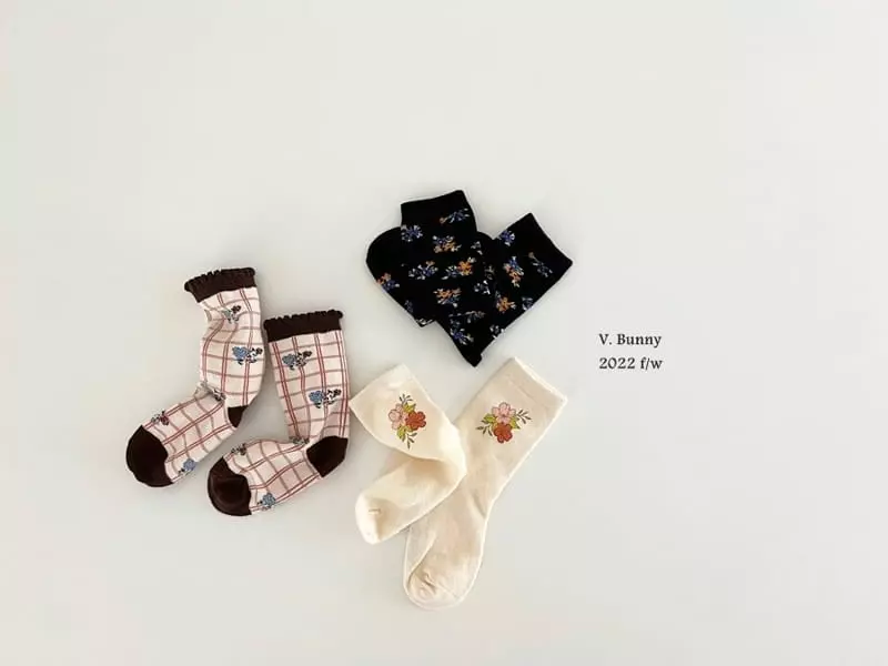 V Bunny - Korean Children Fashion - #kidsstore - Lena Socks Set - 2