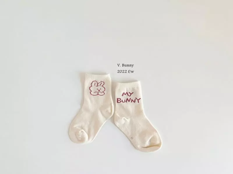 V Bunny - Korean Children Fashion - #kidsstore - Mare Socks Set - 3