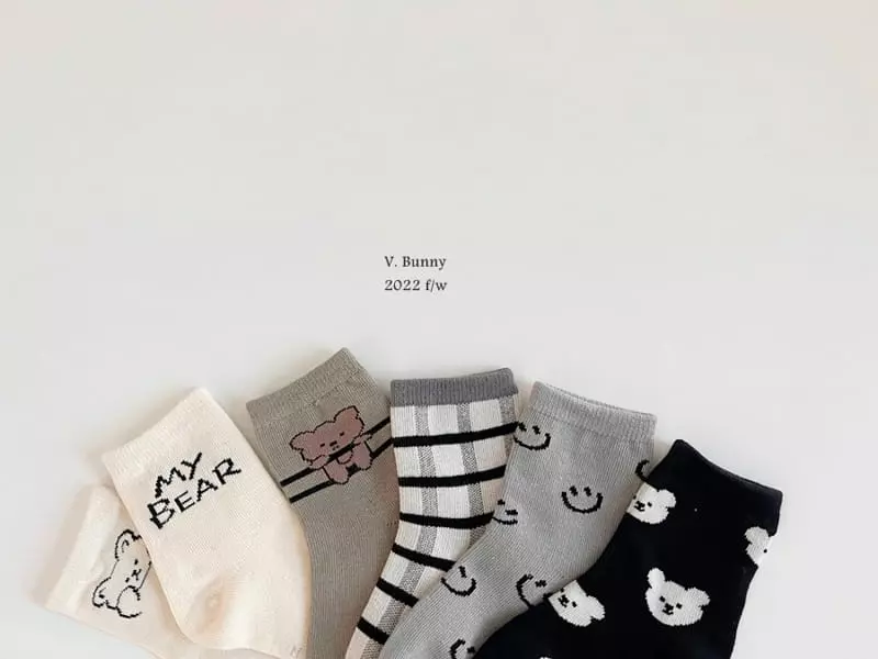 V Bunny - Korean Children Fashion - #kidsstore - Maibe Socks Set - 2