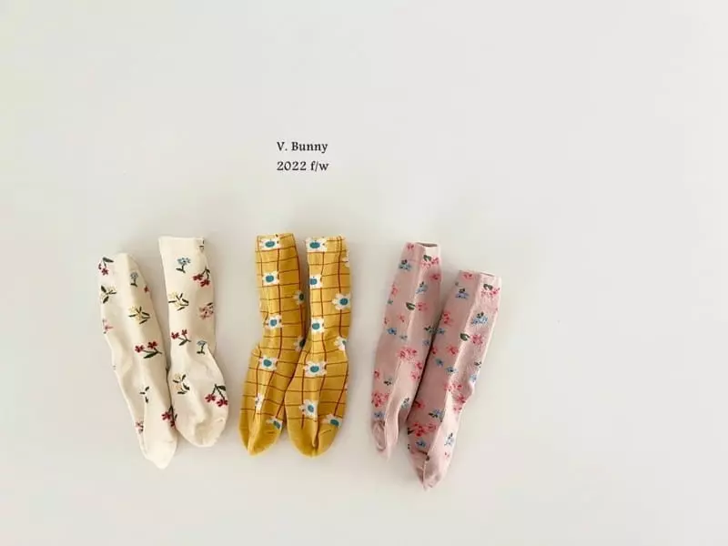 V Bunny - Korean Children Fashion - #kidzfashiontrend - Samseck Socks Set - 7