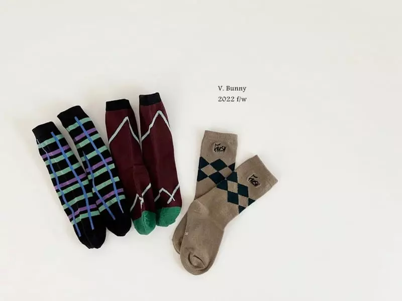 V Bunny - Korean Children Fashion - #kidzfashiontrend - Over Socks Set - 7