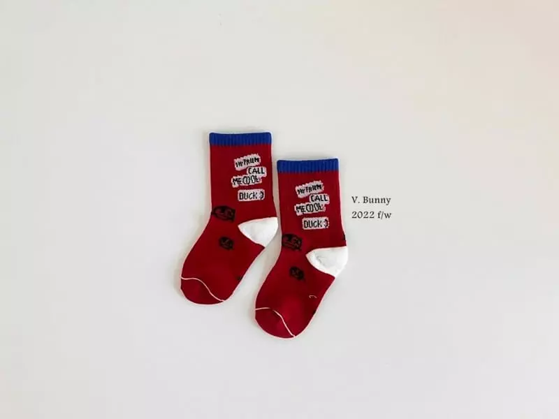 V Bunny - Korean Children Fashion - #kidzfashiontrend - Mood Socks Set - 6