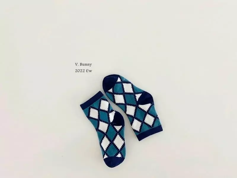 V Bunny - Korean Children Fashion - #littlefashionista - Arglye Socks Set - 5