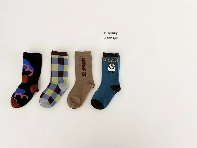 V Bunny - Korean Children Fashion - #littlefashionista - Panda Socks Set