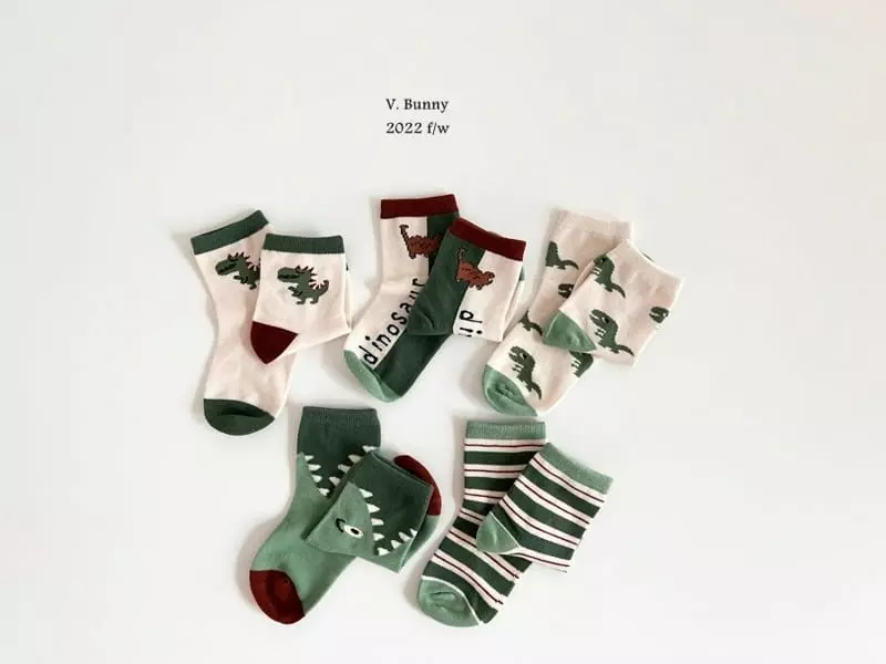 V Bunny - Korean Children Fashion - #littlefashionista - D Q Socks Set - 8