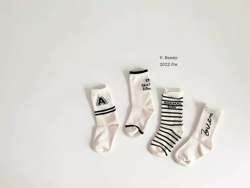 V Bunny - Korean Children Fashion - #littlefashionista - Dan A Socks Set - 7