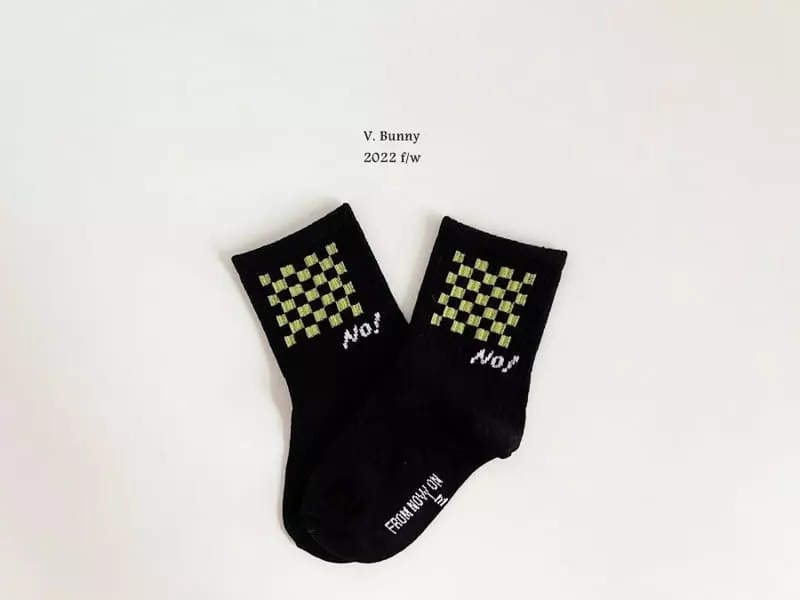 V Bunny - Korean Children Fashion - #littlefashionista - No Run Socks Set - 3