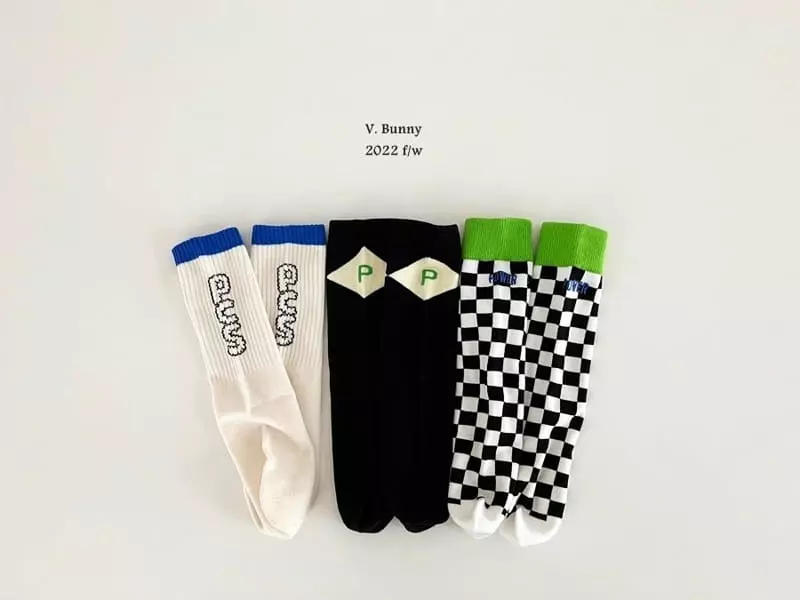 V Bunny - Korean Children Fashion - #littlefashionista - 3 P Socks Set - 2