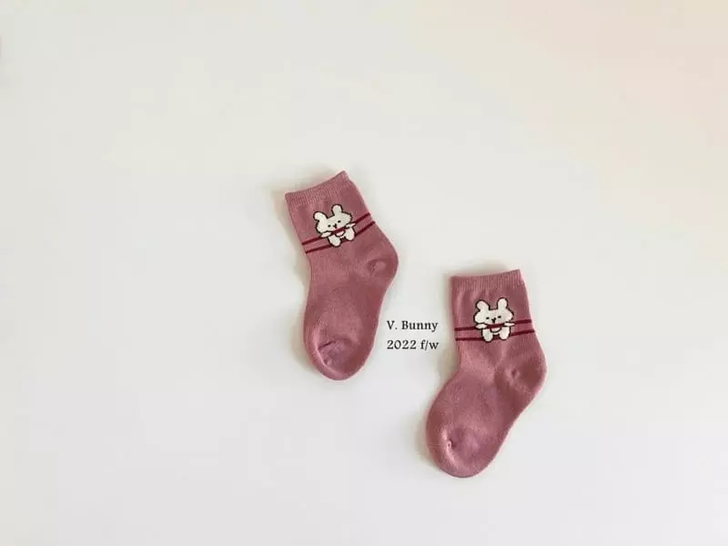 V Bunny - Korean Children Fashion - #littlefashionista - Mare Socks Set - 6
