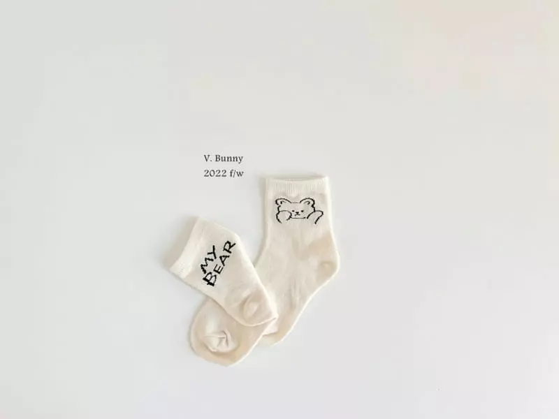 V Bunny - Korean Children Fashion - #littlefashionista - Maibe Socks Set - 5