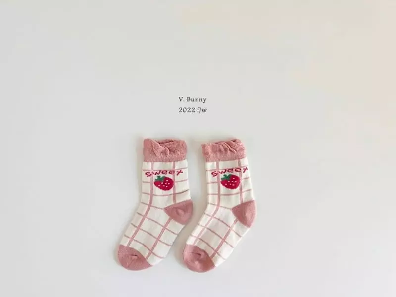 V Bunny - Korean Children Fashion - #littlefashionista - Cute Socks Set - 2
