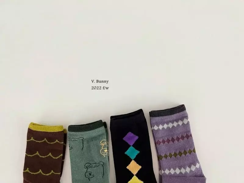 V Bunny - Korean Children Fashion - #magicofchildhood - Pauls Socks Set - 7