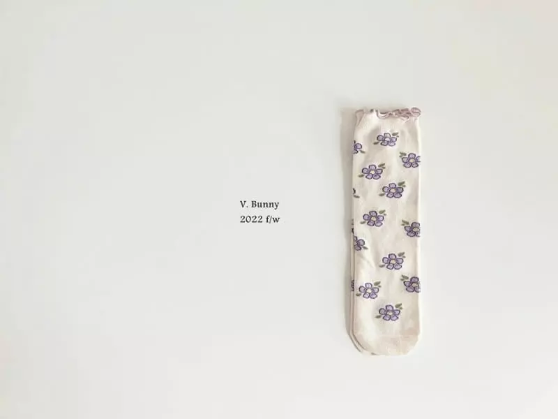 V Bunny - Korean Children Fashion - #magicofchildhood - Purple Socks Set - 5