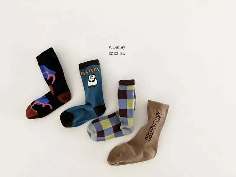V Bunny - Korean Children Fashion - #magicofchildhood - Panda Socks Set - 2