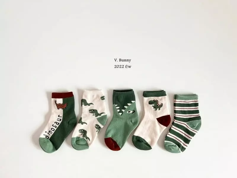 V Bunny - Korean Children Fashion - #magicofchildhood - D Q Socks Set - 9