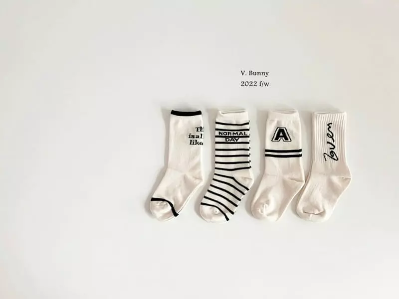 V Bunny - Korean Children Fashion - #magicofchildhood - Dan A Socks Set - 8