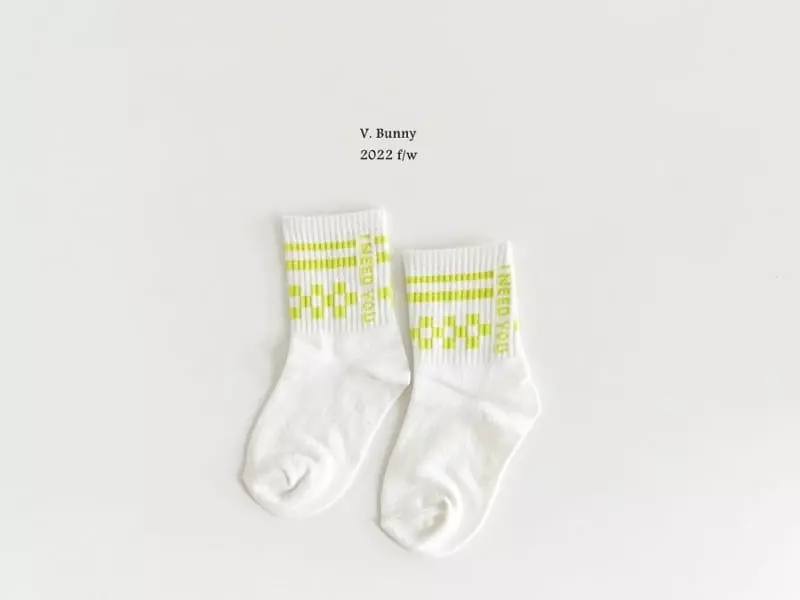 V Bunny - Korean Children Fashion - #littlefashionista - No Run Socks Set - 4