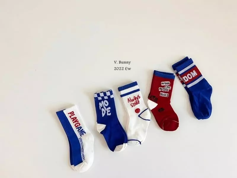 V Bunny - Korean Children Fashion - #magicofchildhood - Mood Socks Set - 9