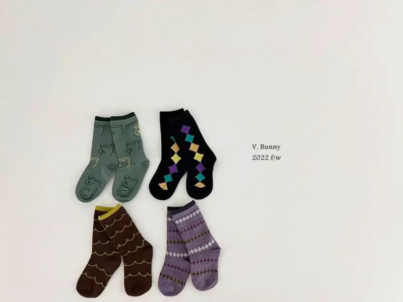 V Bunny - Korean Children Fashion - #minifashionista - Pauls Socks Set - 8