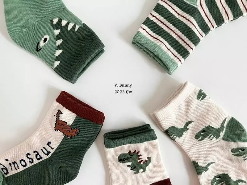 V Bunny - Korean Children Fashion - #minifashionista - D Q Socks Set - 10