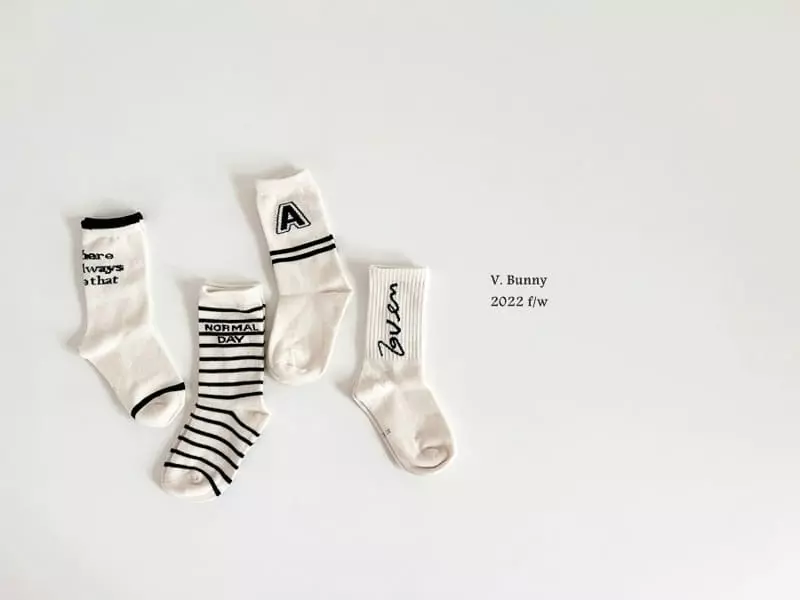 V Bunny - Korean Children Fashion - #minifashionista - Dan A Socks Set - 9