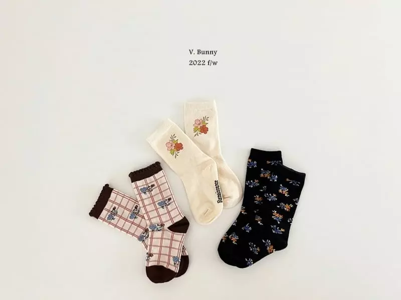 V Bunny - Korean Children Fashion - #minifashionista - Lena Socks Set - 7