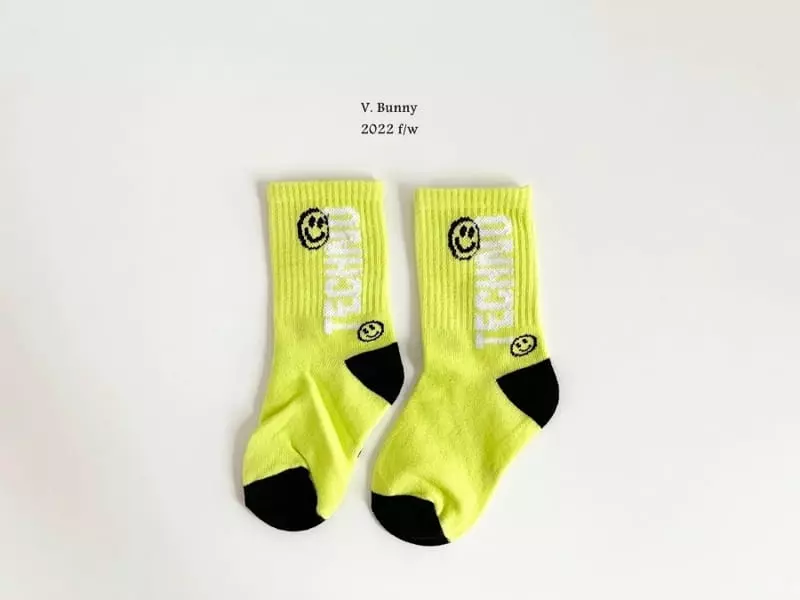 V Bunny - Korean Children Fashion - #minifashionista - No Run Socks Set - 5