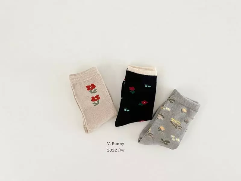V Bunny - Korean Children Fashion - #minifashionista - Zibibi Socks Set