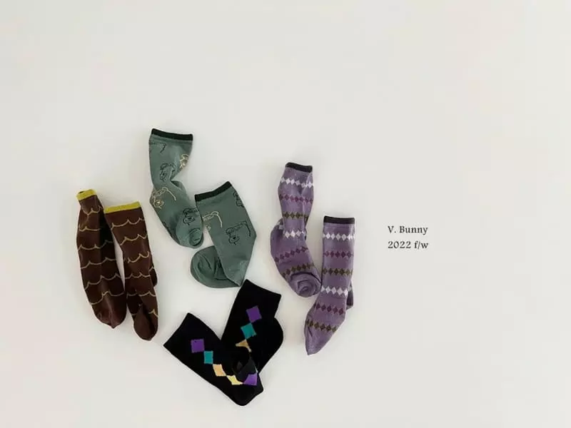V Bunny - Korean Children Fashion - #prettylittlegirls - Pauls Socks Set - 9