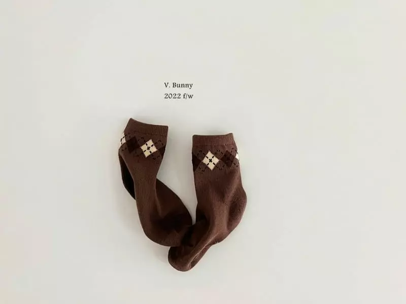 V Bunny - Korean Children Fashion - #prettylittlegirls - Check Bear Socks Set - 2