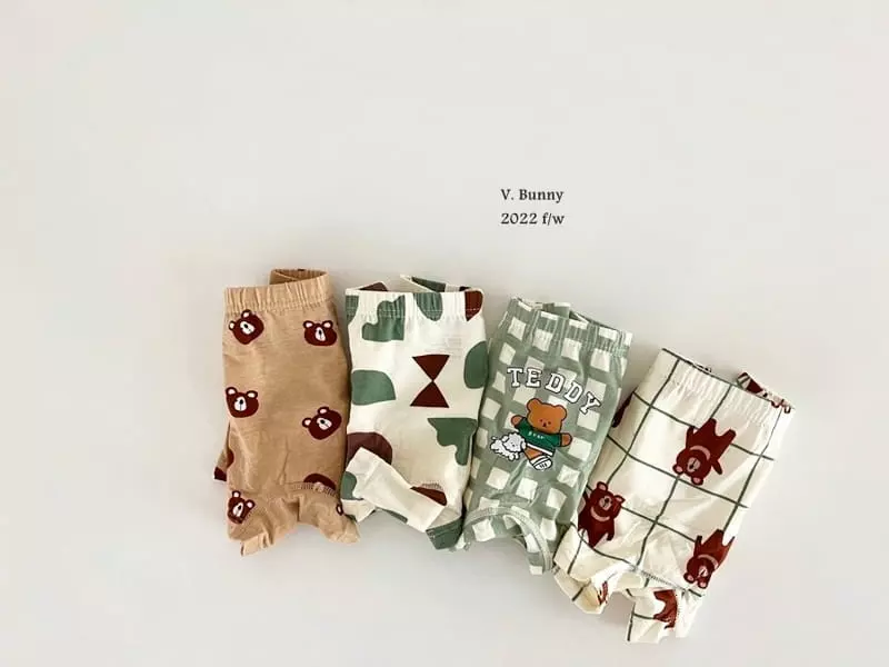 V Bunny - Korean Children Fashion - #prettylittlegirls - Teddy Underwear Set