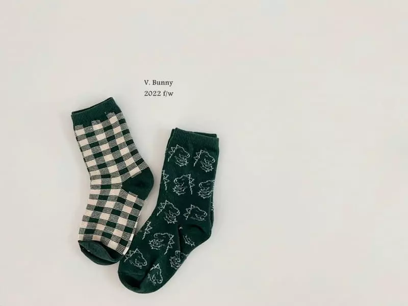 V Bunny - Korean Children Fashion - #prettylittlegirls - My Dino Socks Set - 9