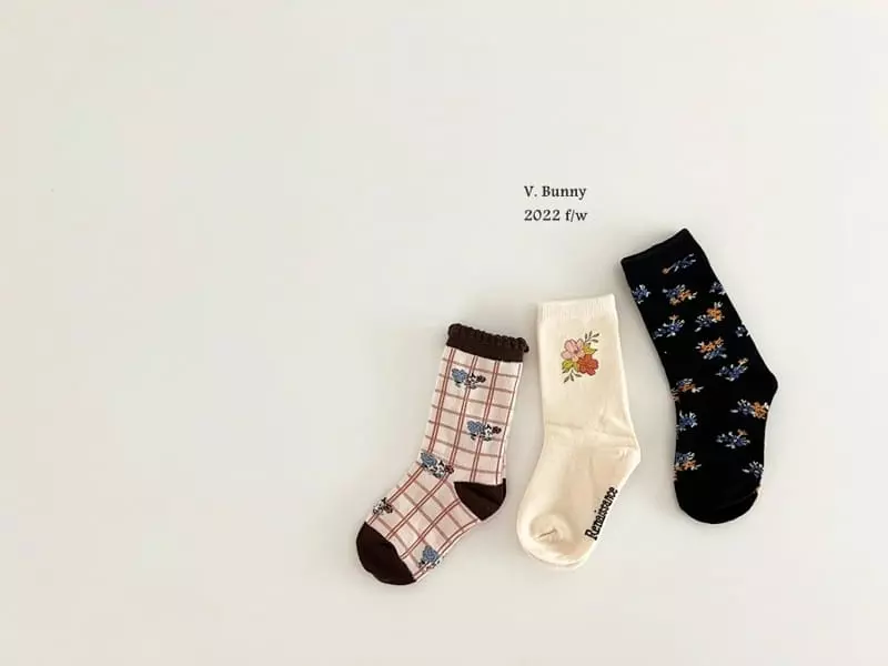 V Bunny - Korean Children Fashion - #prettylittlegirls - Lena Socks Set - 8