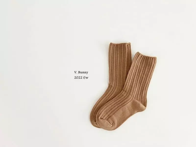 V Bunny - Korean Children Fashion - #stylishchildhood - Bake Socks Set - 3