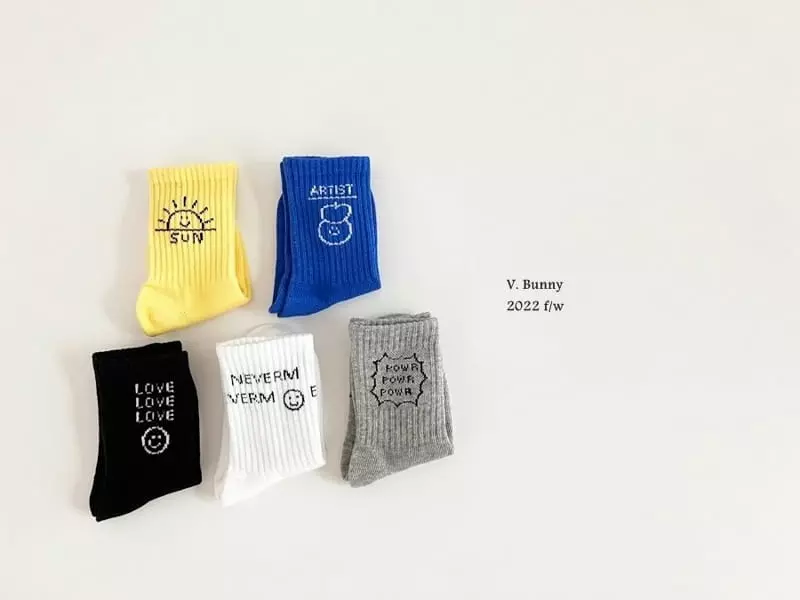 V Bunny - Korean Children Fashion - #stylishchildhood - Sunny Socks Set - 2