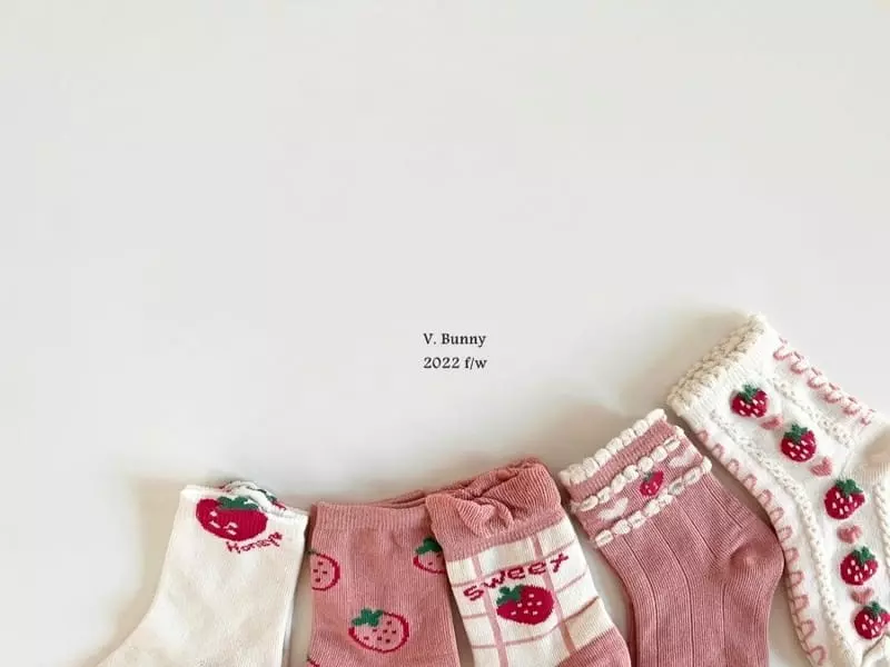 V Bunny - Korean Children Fashion - #stylishchildhood - Cute Socks Set - 8