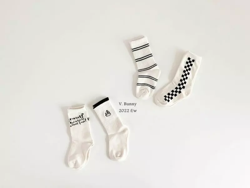 V Bunny - Korean Children Fashion - #stylishchildhood - Papi Socks Set - 6