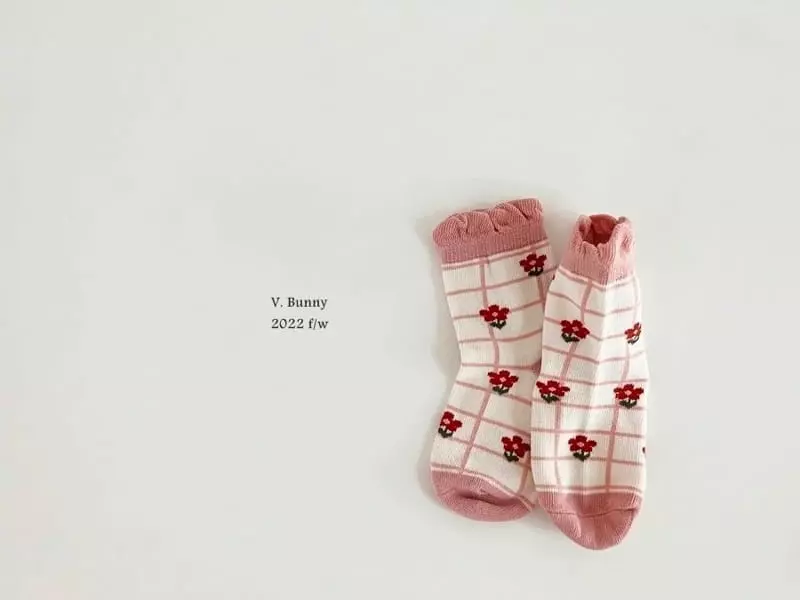 V Bunny - Korean Children Fashion - #todddlerfashion - Pie Socks Set - 6