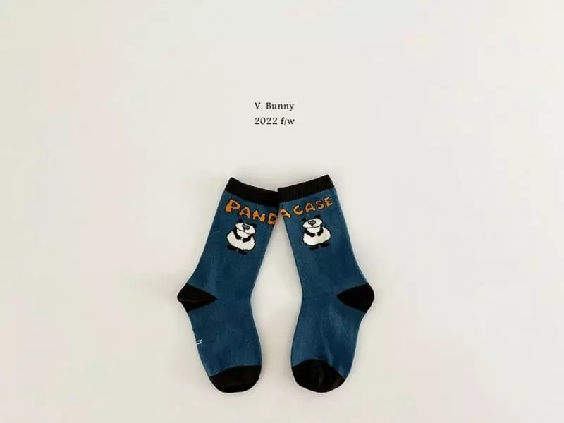 V Bunny - Korean Children Fashion - #todddlerfashion - Panda Socks Set - 5