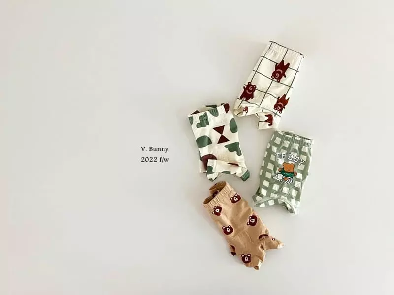 V Bunny - Korean Children Fashion - #todddlerfashion - Teddy Underwear Set - 2