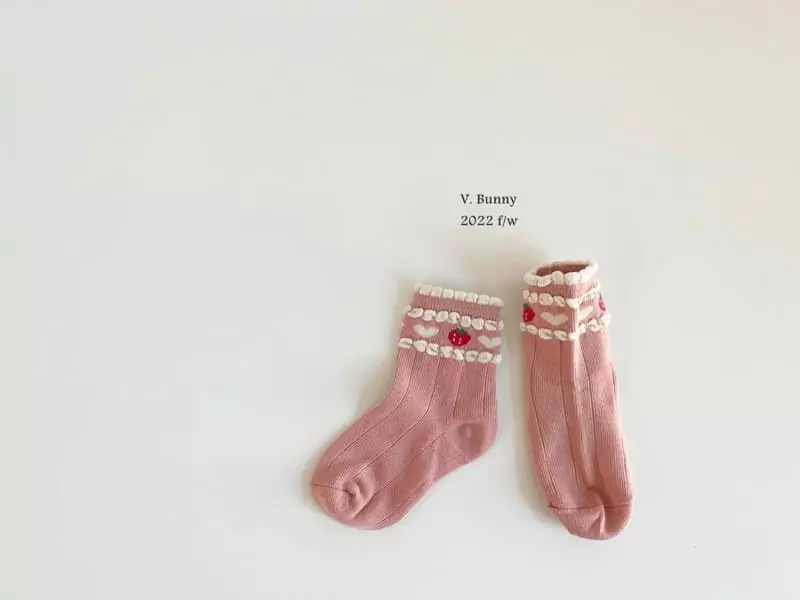 V Bunny - Korean Children Fashion - #todddlerfashion - Cute Socks Set - 6