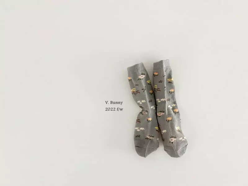 V Bunny - Korean Children Fashion - #todddlerfashion - Zibibi Socks Set - 3