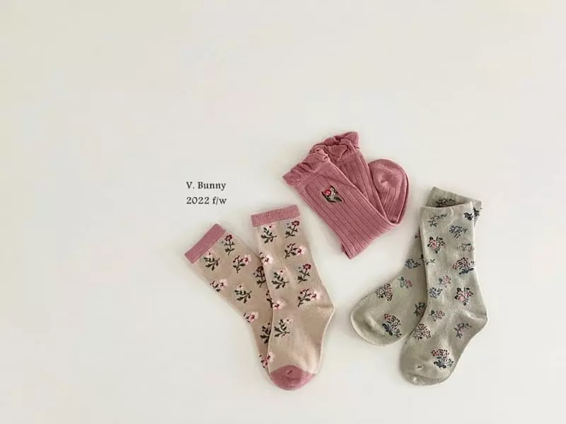V Bunny - Korean Children Fashion - #todddlerfashion - Ping Ping Socks Set