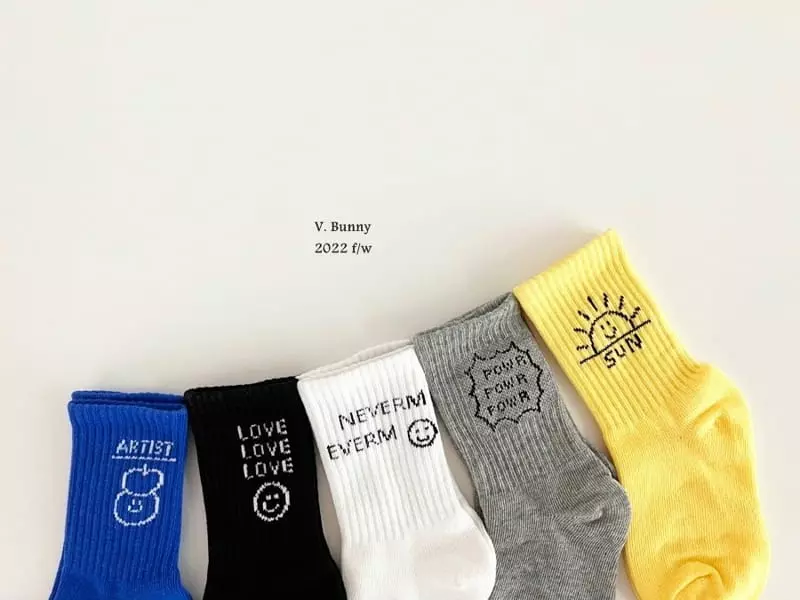V Bunny - Korean Children Fashion - #toddlerclothing - Sunny Socks Set