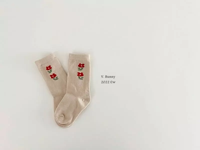 V Bunny - Korean Children Fashion - #todddlerfashion - Zibibi Socks Set - 4