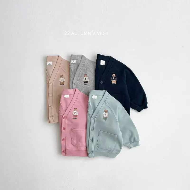 Vivid I - Korean Children Fashion - #Kfashion4kids - Bear Fall Cardigan - 2