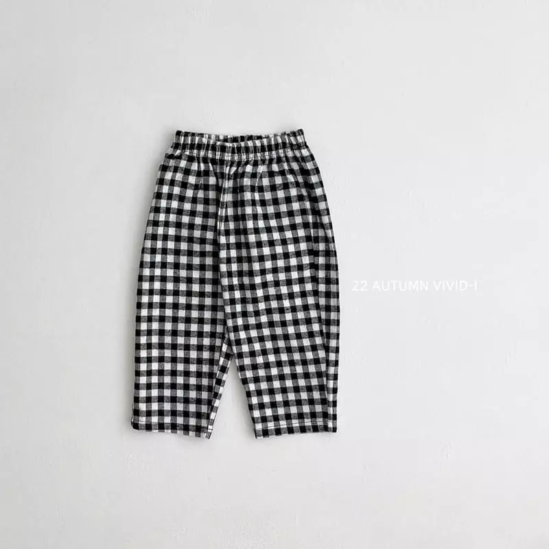 Vivid I - Korean Children Fashion - #Kfashion4kids - Super Bear Check Top Bottom Set - 11