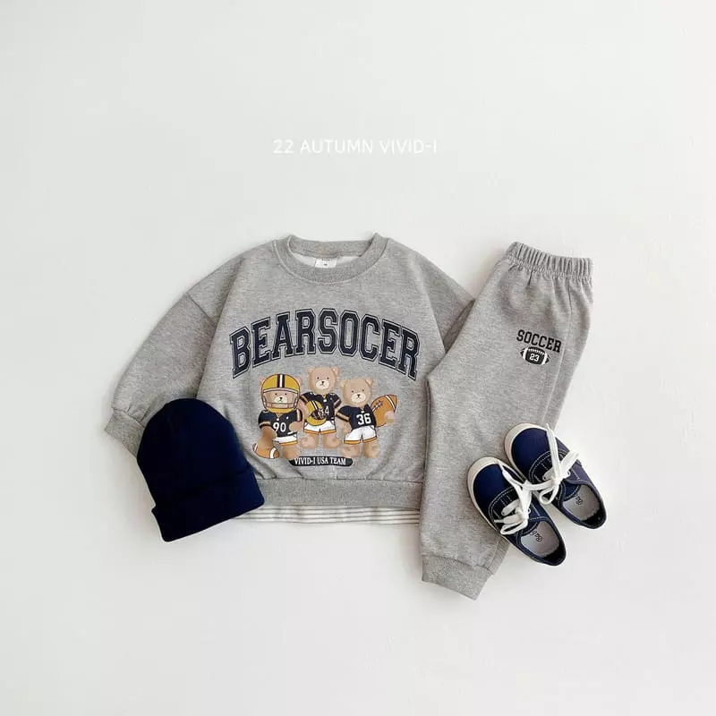 Vivid I - Korean Children Fashion - #kidzfashiontrend - Ruby Team Top Bottom Set - 4